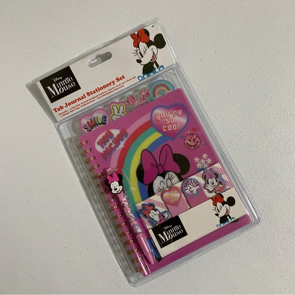Disney Minnie Mouse Tab Journal Stationery Set-NWT